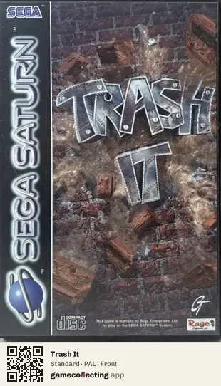 Trash It Sega Saturn, PAL box front