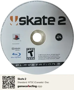 Skate 2 PlayStation 3, NTSC disc