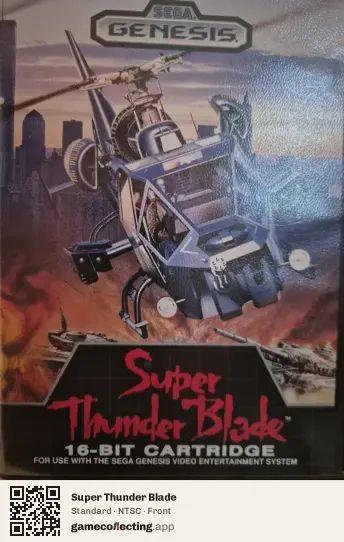 Super Thunder Blade Sega Mega Drive / Genesis, NTSC box front