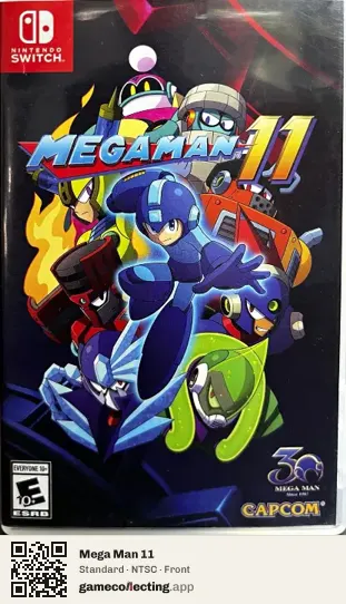 Mega Man 11 Nintendo Switch, NTSC box front