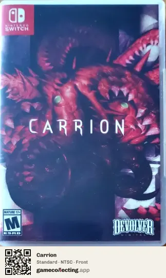 Carrion Nintendo Switch, NTSC box front