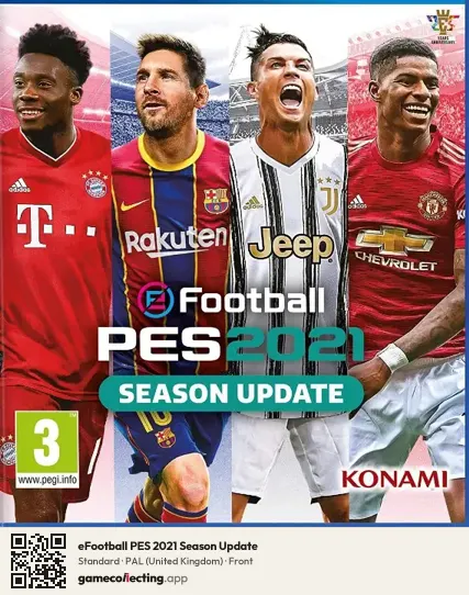 eFootball PES 2021 Season Update PlayStation 4, United Kingdom box front