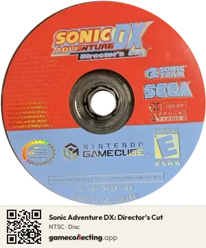 Sonic Adventure DX: Director's Cut Nintendo GameCube, NTSC disc