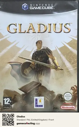 Gladius Nintendo GameCube, United Kingdom box front