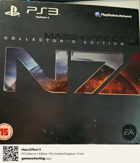 Mass Effect 3 PlayStation 3, United Kingdom box front