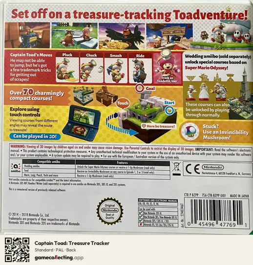 Captain Toad: Treasure Tracker Nintendo 3DS, PAL box back