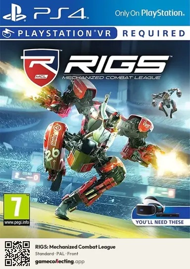 RIGS: Mechanized Combat League PlayStation 4, PAL box front