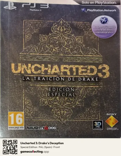 Uncharted 3: Drake's Deception PlayStation 3, Spain box front