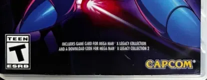 Mega Man X Legacy Collection 1 + 2, the ESRB box on its front
