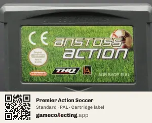 Premier Action Soccer Game Boy Advance, PAL cartridge label