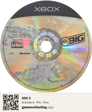 SSX 3 Xbox, PAL disc