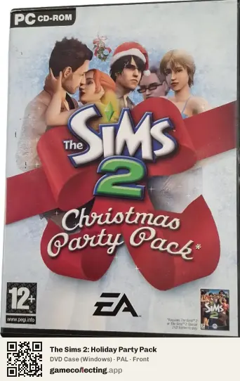 The Sims 2: Holiday Party Pack Computer, PAL box front