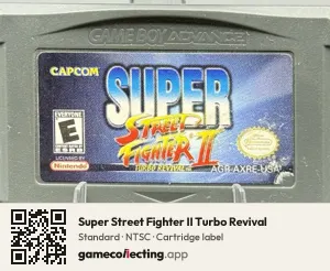 Super Street Fighter II Turbo Revival Game Boy Advance, NTSC cartridge label