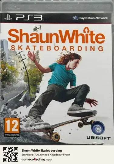 Shaun White Skateboarding PlayStation 3, United Kingdom box front