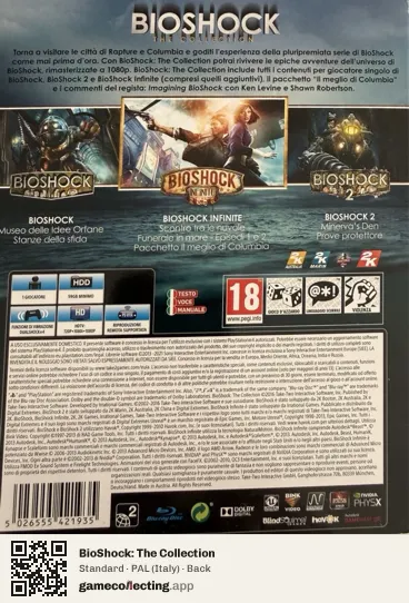 BioShock: The Collection PlayStation 4, Italy box back