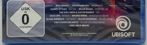 Just Dance 2023 Edition, the USK square on its front