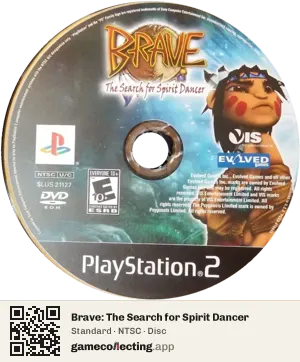 Brave: The Search for Spirit Dancer PlayStation 2, NTSC disc