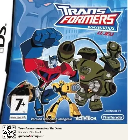 Transformers Animated: The Game Nintendo DS, PAL box front
