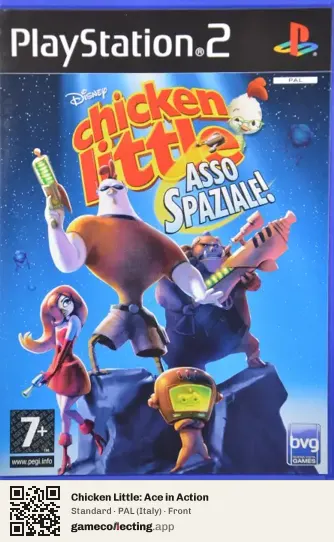Chicken Little: Ace in Action PlayStation 2, Italy box front
