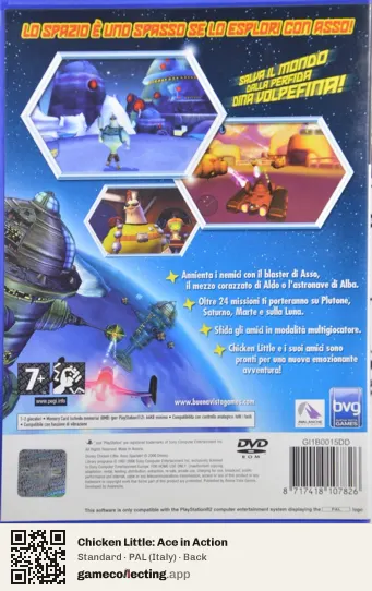 Chicken Little: Ace in Action PlayStation 2, Italy box back