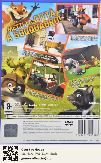 Over the Hedge PlayStation 2, Italy box back