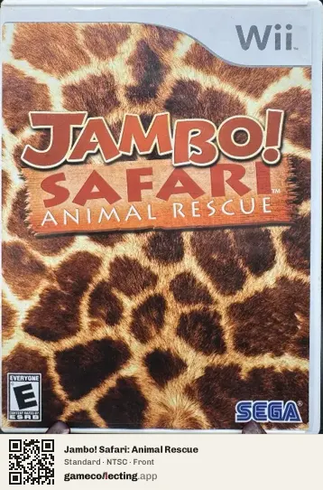 Jambo! Safari: Animal Rescue Nintendo Wii, NTSC box front