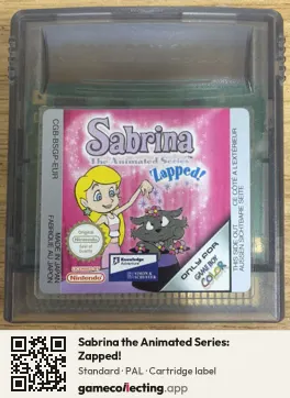 Sabrina the Animated Series: Zapped! Game Boy Color, PAL cartridge label