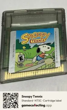 Snoopy Tennis Game Boy Color, NTSC cartridge label
