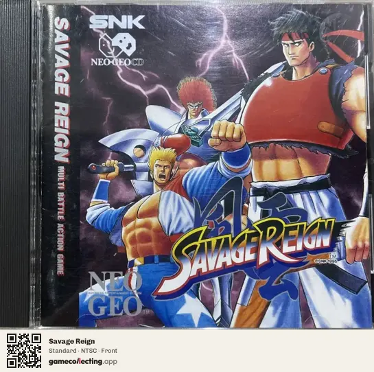 Savage Reign Neo Geo CD, NTSC box front