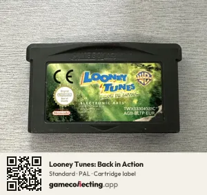 Looney Tunes: Back in Action Game Boy Advance, PAL cartridge label
