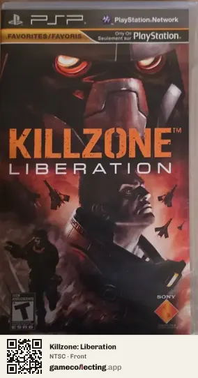 Killzone: Liberation PlayStation Portable, NTSC box front