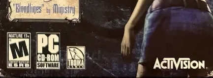 Vampire: The Masquerade - Bloodlines, the ESRB box on its front