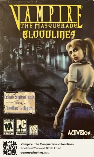 Vampire: The Masquerade - Bloodlines Computer, NTSC box front