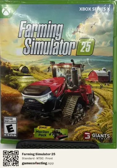 Farming Simulator 25 Xbox Series X, NTSC box front