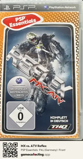 MX vs. ATV Reflex PlayStation Portable, Germany box front