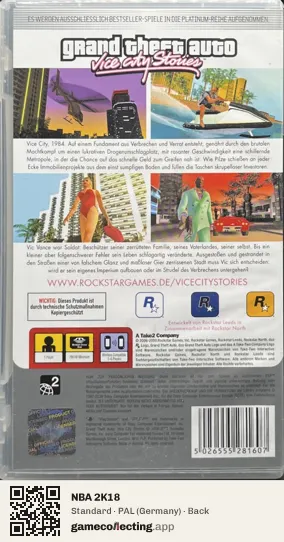NBA 2K18 Xbox 360, Germany box back