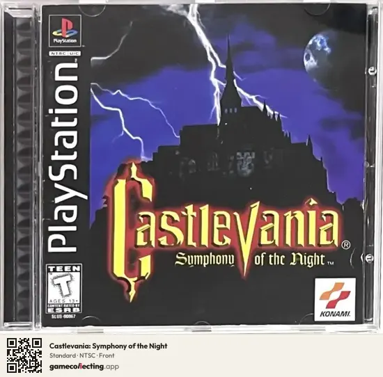 Castlevania: Symphony of the Night PlayStation, NTSC box front