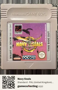 Navy Seals Game Boy, PAL cartridge label