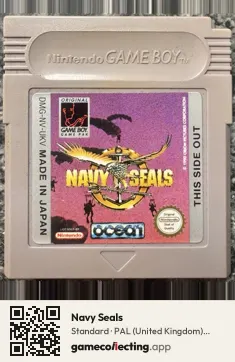 Navy Seals Game Boy, PAL cartridge label