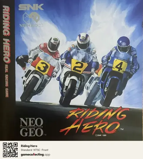 Riding Hero Neo Geo CD, NTSC box front