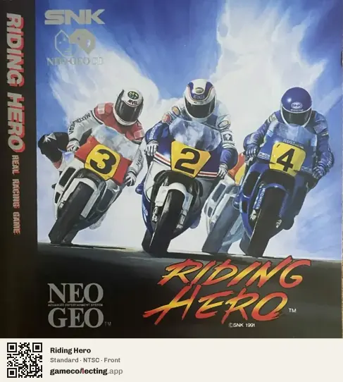 Riding Hero Neo Geo CD, NTSC box front