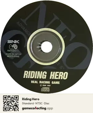 Riding Hero Neo Geo CD, NTSC disc