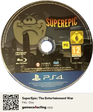 SuperEpic: The Entertainment War PlayStation 4, PAL disc