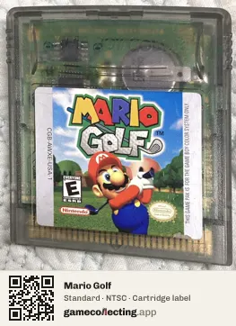 Mario Golf Game Boy Color, NTSC cartridge label