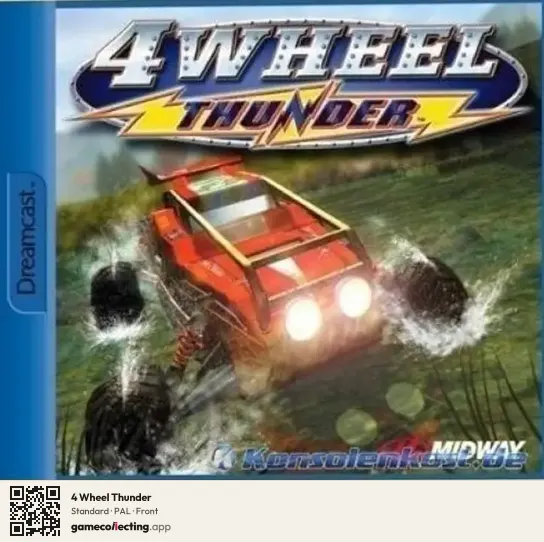 4 Wheel Thunder Sega Dreamcast, PAL box front