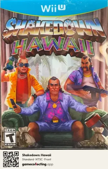 Shakedown: Hawaii Nintendo Wii U, NTSC box front