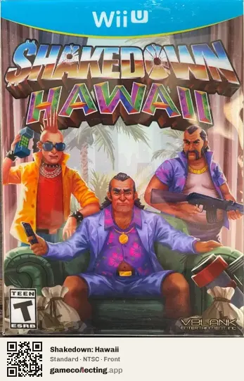 Shakedown: Hawaii Nintendo Wii U, NTSC box front