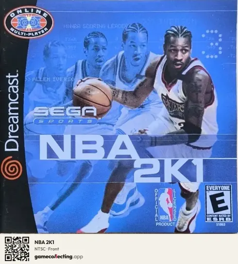 NBA 2K1 Sega Dreamcast, NTSC box front