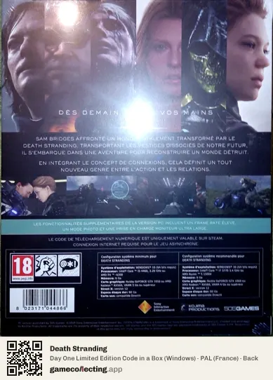 Death Stranding Computer, France box back