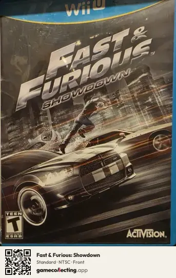 Fast & Furious: Showdown Nintendo Wii U, NTSC box front